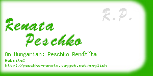 renata peschko business card